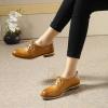imageMona flying Womens Handmade Dress Oxfords Derby Comfy Lace up Leather Shoes for LadiesBrown