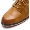 imageMona flying Womens Handmade Dress Oxfords Derby Comfy Lace up Leather Shoes for LadiesBrown