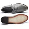 imageMona flying Womens Handmade Dress Oxfords Derby Comfy Lace up Leather Shoes for LadiesGrey