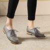 imageMona flying Womens Handmade Dress Oxfords Derby Comfy Lace up Leather Shoes for LadiesGrey