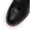 imageMona flying Womens Leather Mid Chunky Heel Oxfords Lace up Dress Pumps Shoes for LadiesBlack