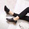 imageMona flying Womens Leather Perforated Laceup Oxfords Brogue Wingtip Shoes for Ladies WomenBlack