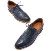 imageMona flying Womens Leather Perforated Laceup Oxfords Brogue Wingtip Shoes for Ladies WomenBlue
