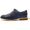 imageMona flying Womens Leather Perforated Laceup Oxfords Brogue Wingtip Shoes for Ladies WomenBlue