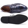 imageMona flying Womens Leather Perforated Laceup Oxfords Brogue Wingtip Shoes for Ladies WomenBlueblack