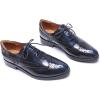 imageMona flying Womens Leather Perforated Laceup Oxfords Brogue Wingtip Shoes for Ladies WomenBlueblack
