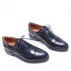 imageMona flying Womens Leather Perforated Laceup Oxfords Brogue Wingtip Shoes for Ladies WomenBlueblack
