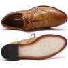 imageMona flying Womens Leather Perforated Laceup Oxfords Brogue Wingtip Shoes for Ladies WomenBrown