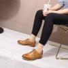 imageMona flying Womens Leather Perforated Laceup Oxfords Brogue Wingtip Shoes for Ladies WomenBrown