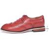 imageMona flying Womens Leather Perforated Laceup Oxfords Brogue Wingtip Shoes for Ladies WomenCrimson Red
