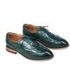 imageMona flying Womens Leather Perforated Laceup Oxfords Brogue Wingtip Shoes for Ladies WomenGreenish