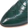 imageMona flying Womens Leather Perforated Laceup Oxfords Brogue Wingtip Shoes for Ladies WomenGreenish