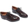imageMona flying Womens Leather Perforated Laceup Oxfords Brogue Wingtip Shoes for Ladies WomenWineblack