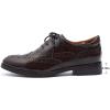 imageMona flying Womens Leather Perforated Laceup Oxfords Brogue Wingtip Shoes for Ladies WomenWineblack