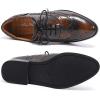imageMona flying Womens Leather Perforated Laceup Oxfords Brogue Wingtip Shoes for Ladies WomenYellowblack
