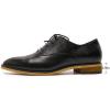 imageMona flying Womens Pointed Toe Oxfords Brogue Retro Lace up Leather Work Shoes for LadiesBlack