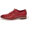 imageMona flying Womens Pointed Toe Oxfords Brogue Retro Lace up Leather Work Shoes for LadiesRed
