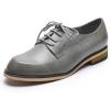 imageMona flying Womens Handmade Dress Oxfords Derby Comfy Lace up Leather Shoes for LadiesGrey