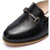 imageMona flying Women Leather Mules Shoes Backless Slip On Loafer Low Heel Flats Summer SlideBlack