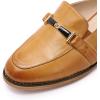 imageMona flying Women Leather Mules Shoes Backless Slip On Loafer Low Heel Flats Summer SlideBrown