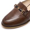 imageMona flying Women Leather Mules Shoes Backless Slip On Loafer Low Heel Flats Summer SlideCoffee