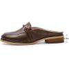 imageMona flying Women Leather Mules Shoes Backless Slip On Loafer Low Heel Flats Summer SlideCoffee