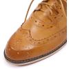 imageMona flying Womens Handmade Wingtip Oxfords Comfy Lace up Brogue Leather Shoes for LadiesBrown