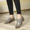 imageMona flying Womens Handmade Wingtip Oxfords Comfy Lace up Brogue Leather Shoes for LadiesGrey