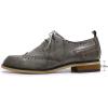 imageMona flying Womens Handmade Wingtip Oxfords Comfy Lace up Brogue Leather Shoes for LadiesGrey