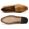 imageMona flying Womens Leather Penny Loafers Slip On Flats Office Ladies Casual ShoesBrown