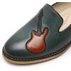 imageMona flying Womens Leather Penny Loafers Slip On Flats Office Ladies Casual ShoesDark Green