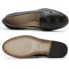 imageMona flying Womens Leather Penny Loafers Slip On Flats Office Ladies Casual ShoesDeep Black