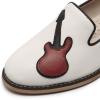 imageMona flying Womens Leather Penny Loafers Slip On Flats Office Ladies Casual ShoesOffwhite