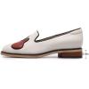 imageMona flying Womens Leather Penny Loafers Slip On Flats Office Ladies Casual ShoesOffwhite