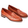 imageMona flying Womens Leather Penny Loafers Slip On Flats Office Ladies Casual ShoesWine