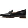 imageMona flying Womens Leather Square Toe Penny Loafer Comfort Dress Casual Slip on Flat Office Work Shoes for LadiesBlack