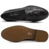 imageMona flying Womens Leather Tassel Loafers Slip On Flats Office Ladies Casual ShoesBlack