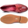 imageMona flying Womens Leather Tassel Loafers Slip On Flats Office Ladies Casual ShoesDate Red