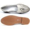 imageMona flying Womens Leather Tassel Loafers Slip On Flats Office Ladies Casual ShoesGrey White