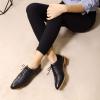 imageMona flying Womens Perforated Oxfords Brogue Derby Laceup Leather Shoes for LadiesBlack