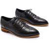 imageMona flying Womens Perforated Oxfords Brogue Derby Laceup Leather Shoes for LadiesBlack