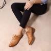 imageMona flying Womens Perforated Oxfords Brogue Derby Laceup Leather Shoes for LadiesBrown