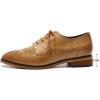 imageMona flying Womens Perforated Oxfords Brogue Derby Laceup Leather Shoes for LadiesBrown