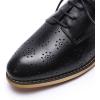 imageMona flying Womens Printed Oxfords Brogue Derby Ladies Lace up Leather ShoesBlack