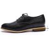 imageMona flying Womens Printed Oxfords Brogue Derby Ladies Lace up Leather ShoesBlack