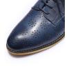 imageMona flying Womens Printed Oxfords Brogue Derby Ladies Lace up Leather ShoesBlue