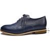 imageMona flying Womens Printed Oxfords Brogue Derby Ladies Lace up Leather ShoesBlue