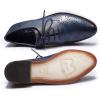 imageMona flying Womens Printed Oxfords Brogue Derby Ladies Lace up Leather ShoesBlue