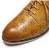 imageMona flying Womens Printed Oxfords Brogue Derby Ladies Lace up Leather ShoesBrown