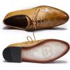 imageMona flying Womens Printed Oxfords Brogue Derby Ladies Lace up Leather ShoesBrown